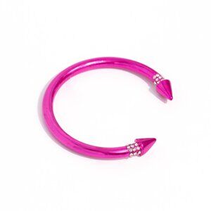 Pink metal spike cuff bracelet